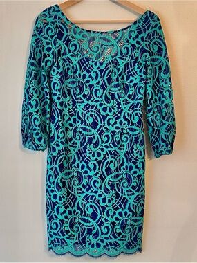 Lilly Pulitzer Teal/Blue Lace Dress